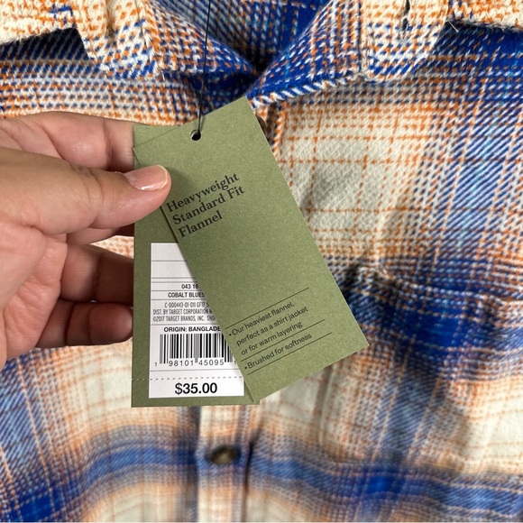 Goodfellow Men’s Plaid Button-Up Shirt Size L - Picture 4 of 7